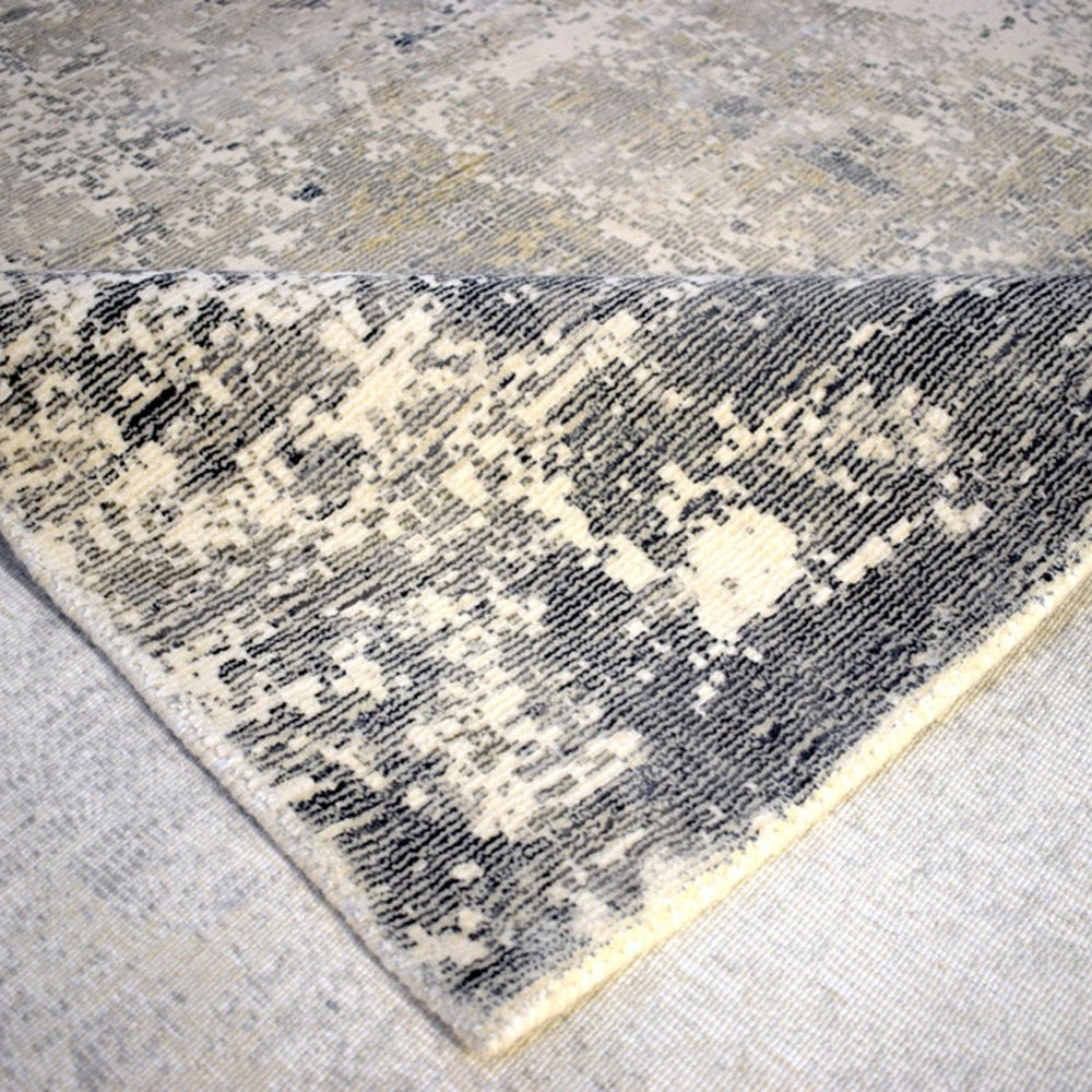 Gray Modern Abstract Wool And Viscose 8x10 Area Rug