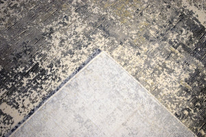 Gray Modern Abstract Wool And Viscose 8x10 Area Rug
