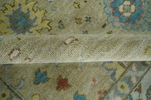 Hand Knotted Beige and Ivory Traditional  Floral Wool Area Rug