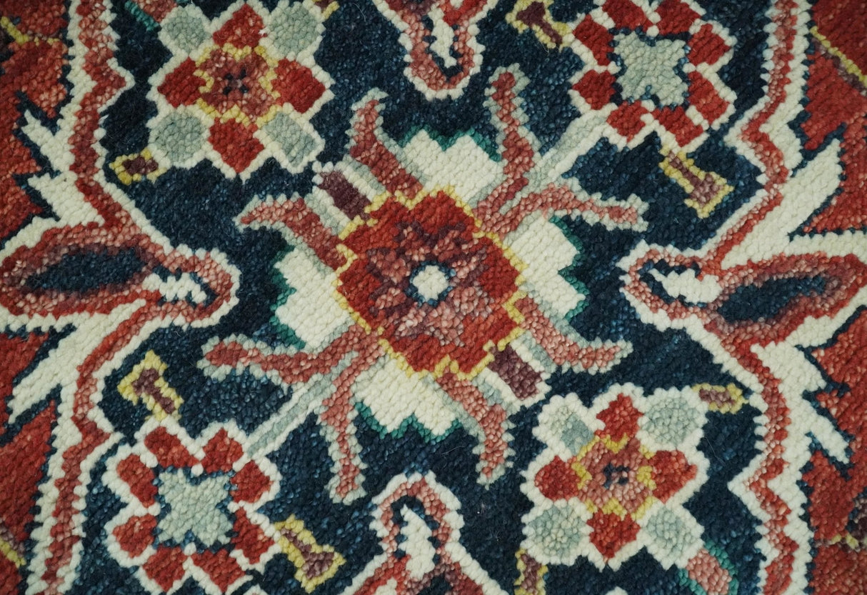 8x10, 9x12, 10x14 and 12x15 Hand Knotted Ivory and Rust Traditional Area Rug