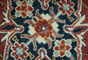 8x10, 9x12, 10x14 and 12x15 Hand Knotted Ivory and Rust Traditional Area Rug