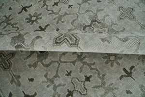Hand Knotted Wool Blend Traditional Silver and Brown Area Rug