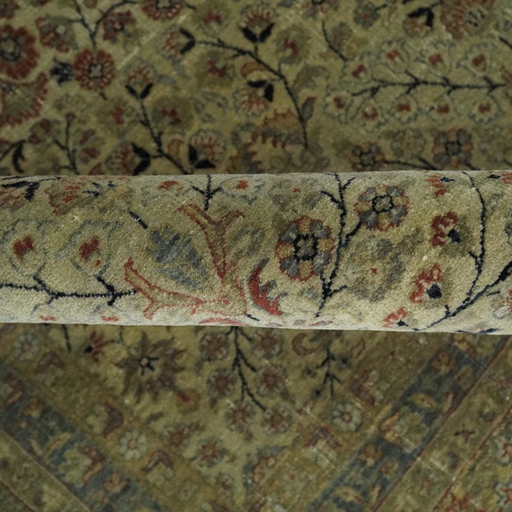 Traditional Persian Camel And Brown Hand Knotted Wool Area Rug