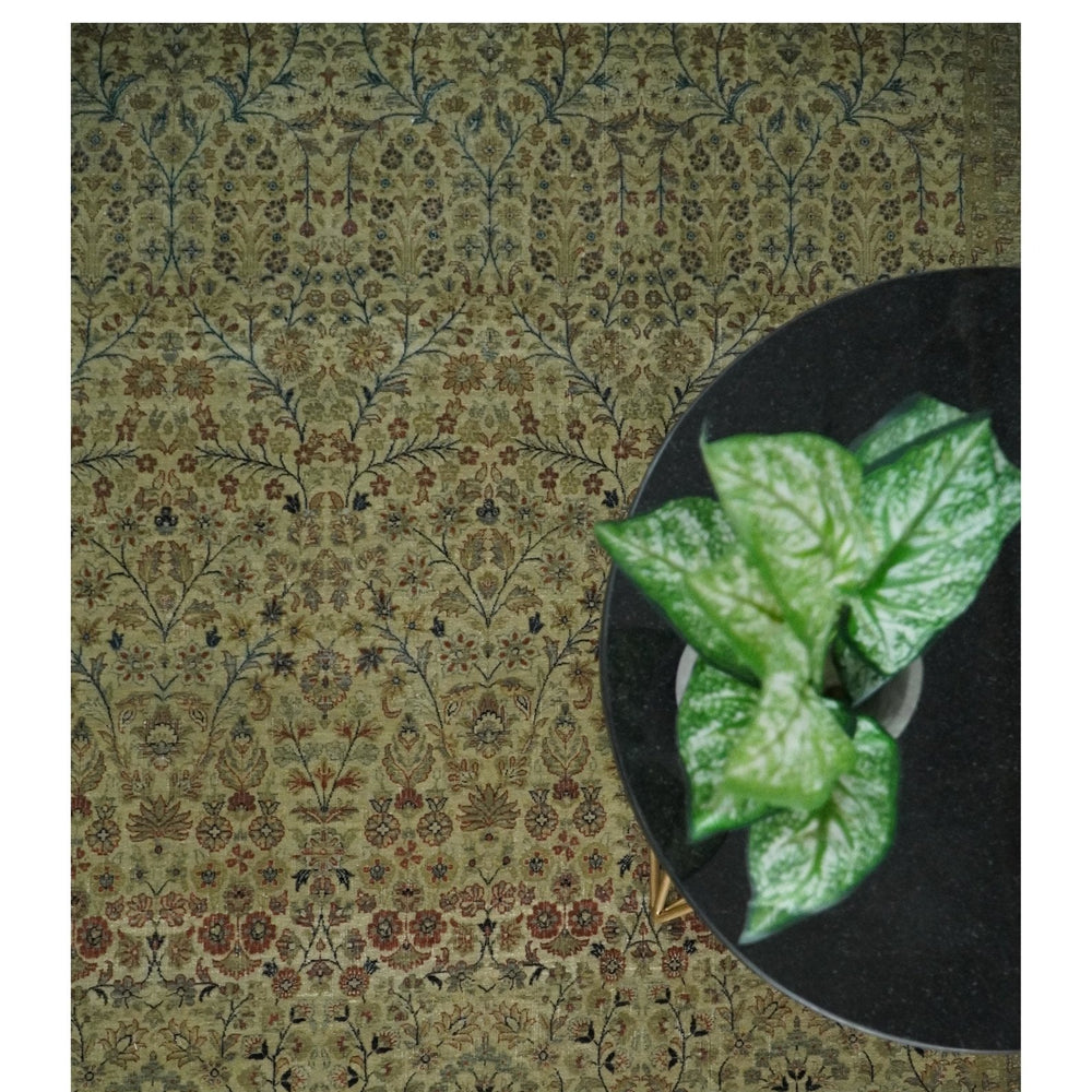 Traditional Persian Camel And Brown Hand Knotted Wool Area Rug