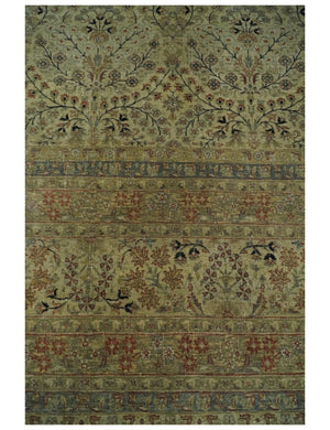 Traditional Persian Camel And Brown Hand Knotted Wool Area Rug