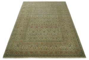Traditional Persian Camel And Brown Hand Knotted Wool Area Rug