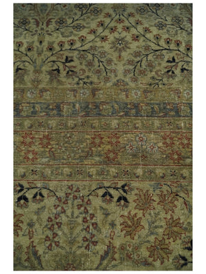Traditional Persian Camel And Brown Hand Knotted Wool Area Rug