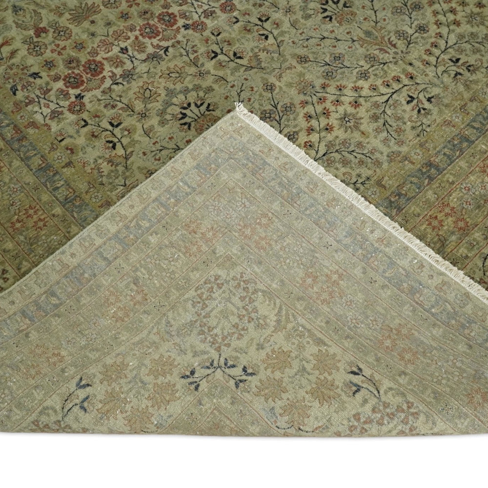 Traditional Persian Camel And Brown Hand Knotted Wool Area Rug