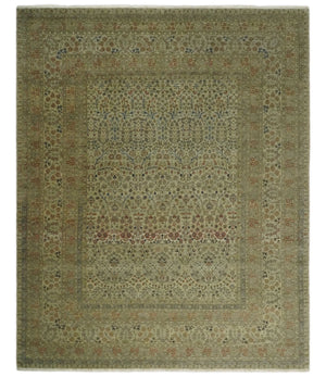Traditional Persian Camel And Brown Hand Knotted Wool Area Rug