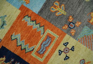 8x10 Antique Style Tribal Multi Color Hand knotted Traditional Wool Area Rug