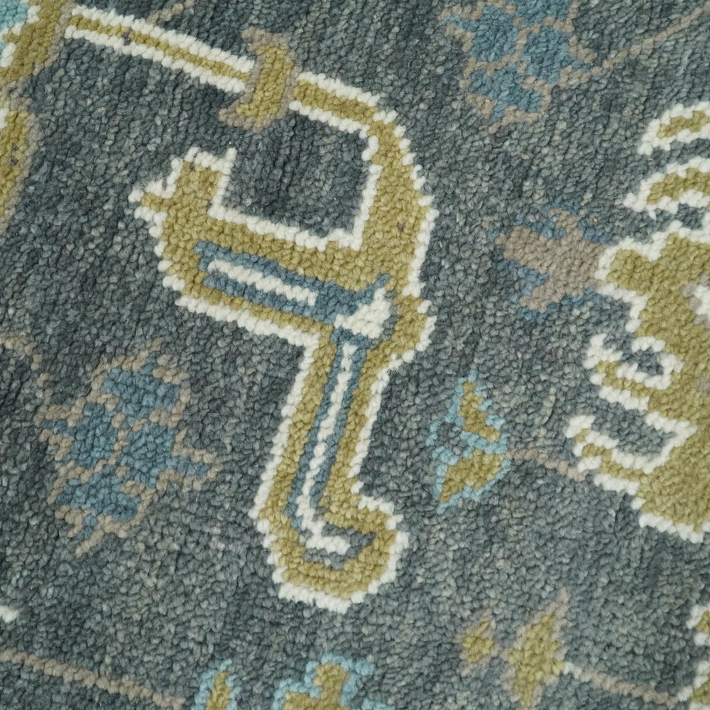 8x10 Beige and Gray Traditional Oushak Hand knotted Oushak Wool Area Rug