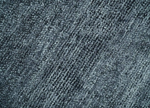 8x10 Charcoal and Silver Blended Hand knotted Bamboo Silk Area Rug