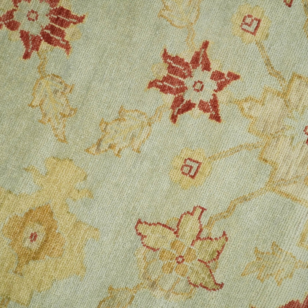 8x10 Fine Hand Knotted Beige and Rust Traditional Vintage Persian Antique Wool Rug