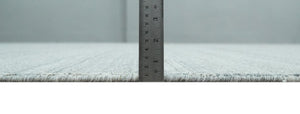 8x10 Hand Made Modern Trellis Ivory and Silver Blended Wool Area Rug