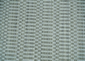8x10 Hand Made Modern Trellis Ivory and Brown Wool Flatwoven Area Rug