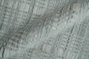 8x10 Hand Made Shaded Beige and Gray Blended Wool Flatwoven Area Rug