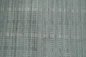 8x10 Hand Made Shaded Beige and Gray Blended Wool Flatwoven Area Rug