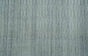 8x10 Hand Made Solid Silver And Gray Blended Wool Flatwoven Area Rug