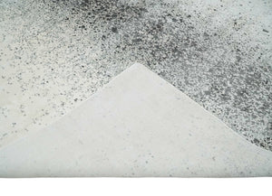 8x10 Ivory and Charcoal Modern Abstract Handmade Art Silk Area Rug