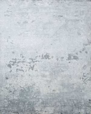 Gray Modern Abstract Design Hand Loom 8x10 Viscose Rug