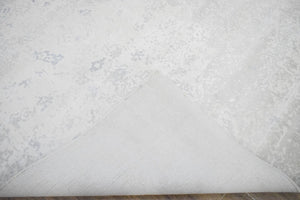 Modern Solid Design Silver Hand Loom Viscose 5x8 Area Rug