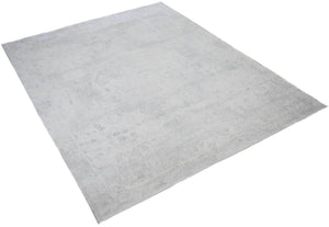 Modern Solid Design Silver Hand Loom Viscose 5x8 Area Rug