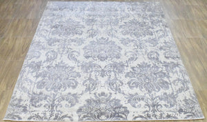 Ivory Hand Loom Modern Style Wool 8x10 Area Rug