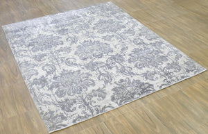 Ivory Hand Loom Modern Style Wool 8x10 Area Rug