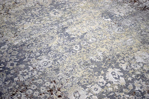 Traditional Gray And Brown Hand Knotted Wool 8x10 Area Rug