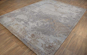 Brown Traditional Style Hand Knotted Wool 8x10 Area Rug