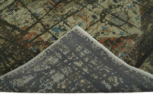 Traditional Serapi Olive Hand Knotted 8x10 Wool Area Rug