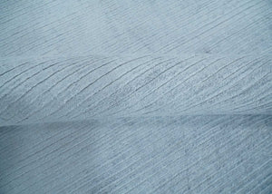 8x10 Solid Plain Blue, Silver Hand Loomed Modern Scandinavian Art Silk Loop Cut Area Rug
