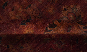8x10 Traditional Overdyed Red And Black Hand Knotted Wool Area Rug