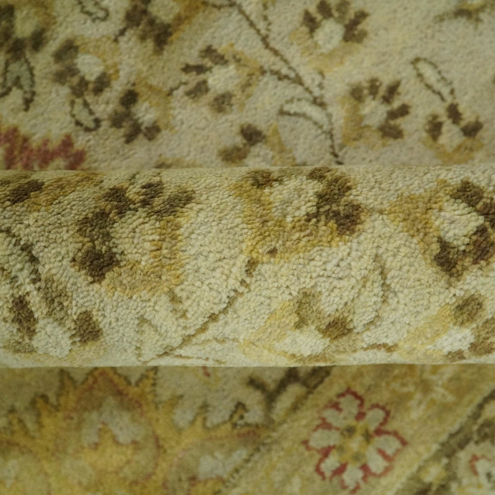8x11 Vintage Persian Design Brown and Beige Hand Tufted Wool Area Rug