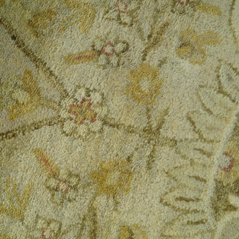 8x11 Vintage Persian Design Brown and Beige Hand Tufted Wool Area Rug