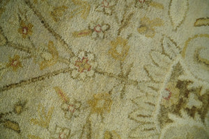 8x11 Vintage Persian Design Brown and Beige Hand Tufted Wool Area Rug
