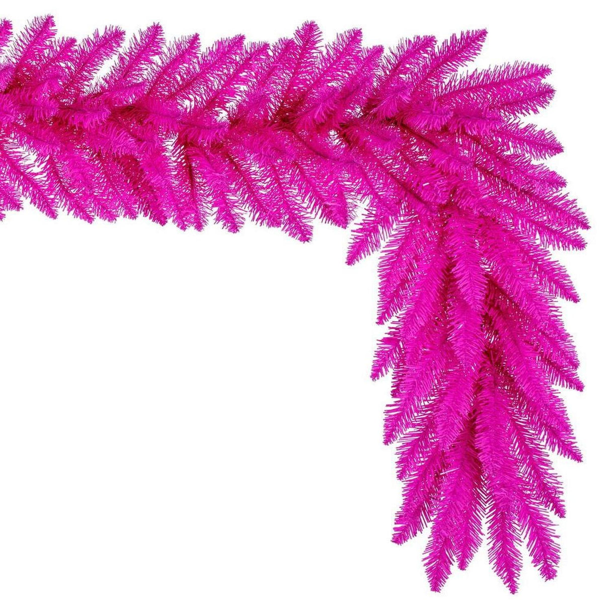 9' Hot Pink Artificial Unlit Garland
