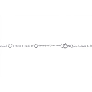 Sterling Silver Treated Diamond By Yard Necklace (3/4 cttw, Blue Color, I2-I3 Clarity)