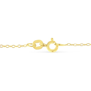 Yellow Color Plated Sterling Silver Diamond Station Necklace (1/2 cttw, K-L Color, I2-I3 Clarity)