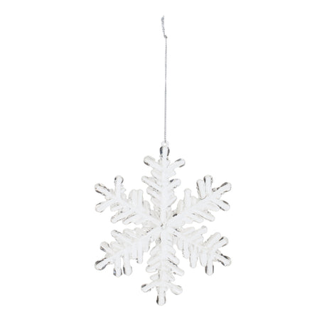 Clear Acrylic Snowflake Oranment (Set of 12)