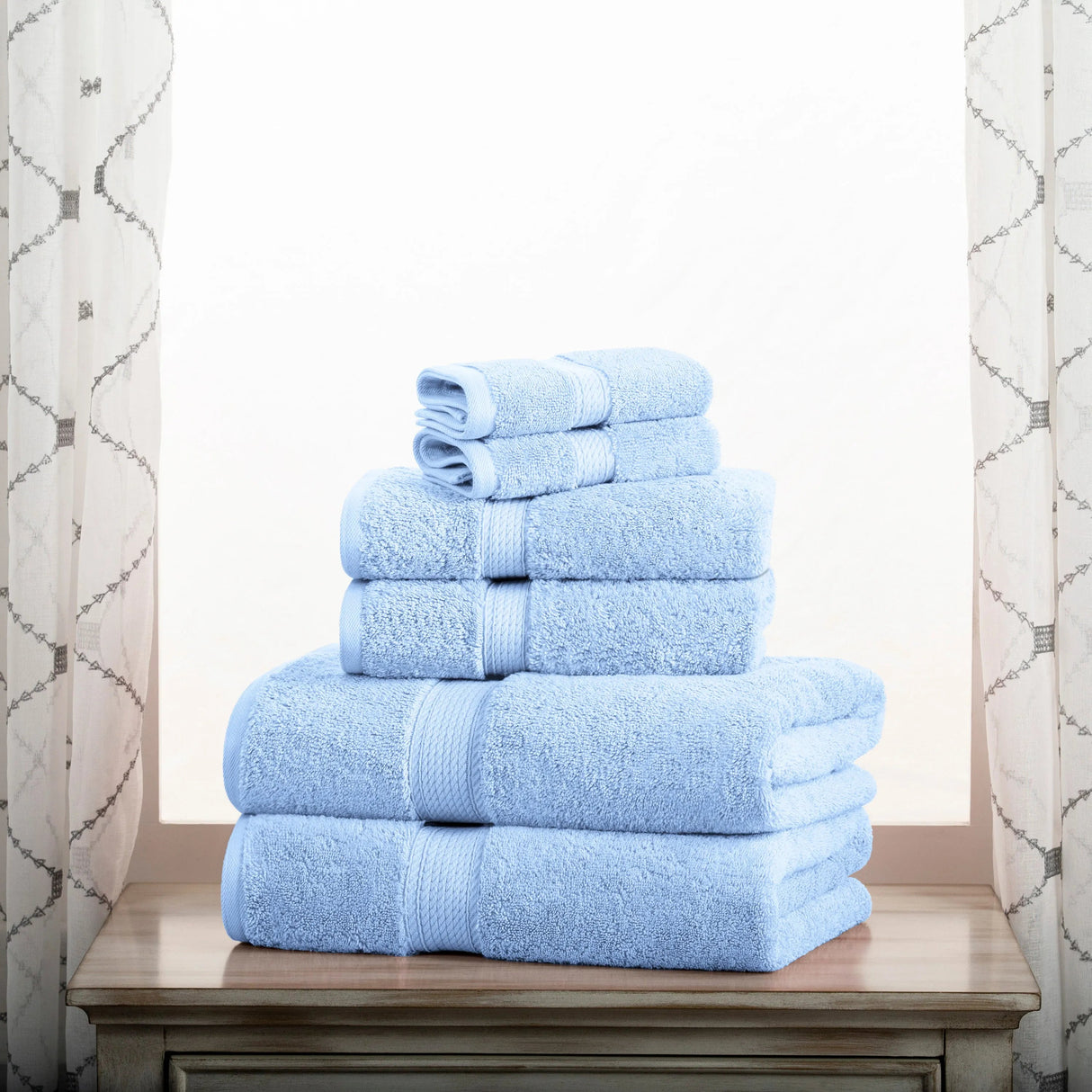 Madison Egyptian Cotton Plush Heavyweight 6 Piece Towel Set