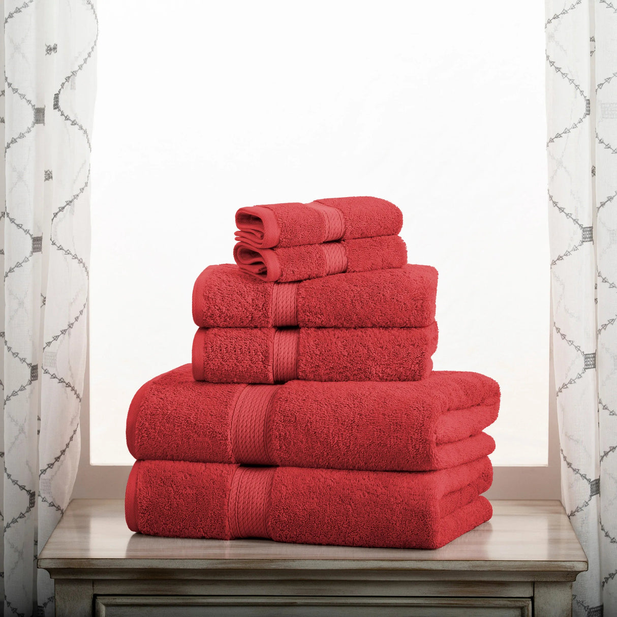 Madison Egyptian Cotton Plush Heavyweight 6 Piece Towel Set
