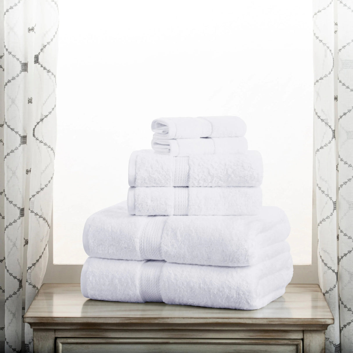 Madison Egyptian Cotton Plush Heavyweight 6 Piece Towel Set