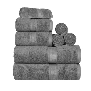 Madison Egyptian Cotton Plush Heavyweight 8 Piece Towel Set - Egyptian Cotton Towel Set by Superior Brand