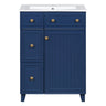 Transitional Style Bathroom Vanity Cabinet With Ceramic Sink