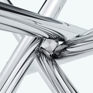 Modern Electroplated Metal Leg Bar Table with Tempered Glass Top