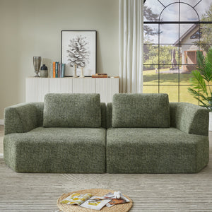Oversized 3 Seater Compressed Sofa with Chenille Fabric