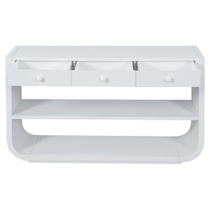 Console Table With 3 Soft Close Drawers & 2 Open Shelves