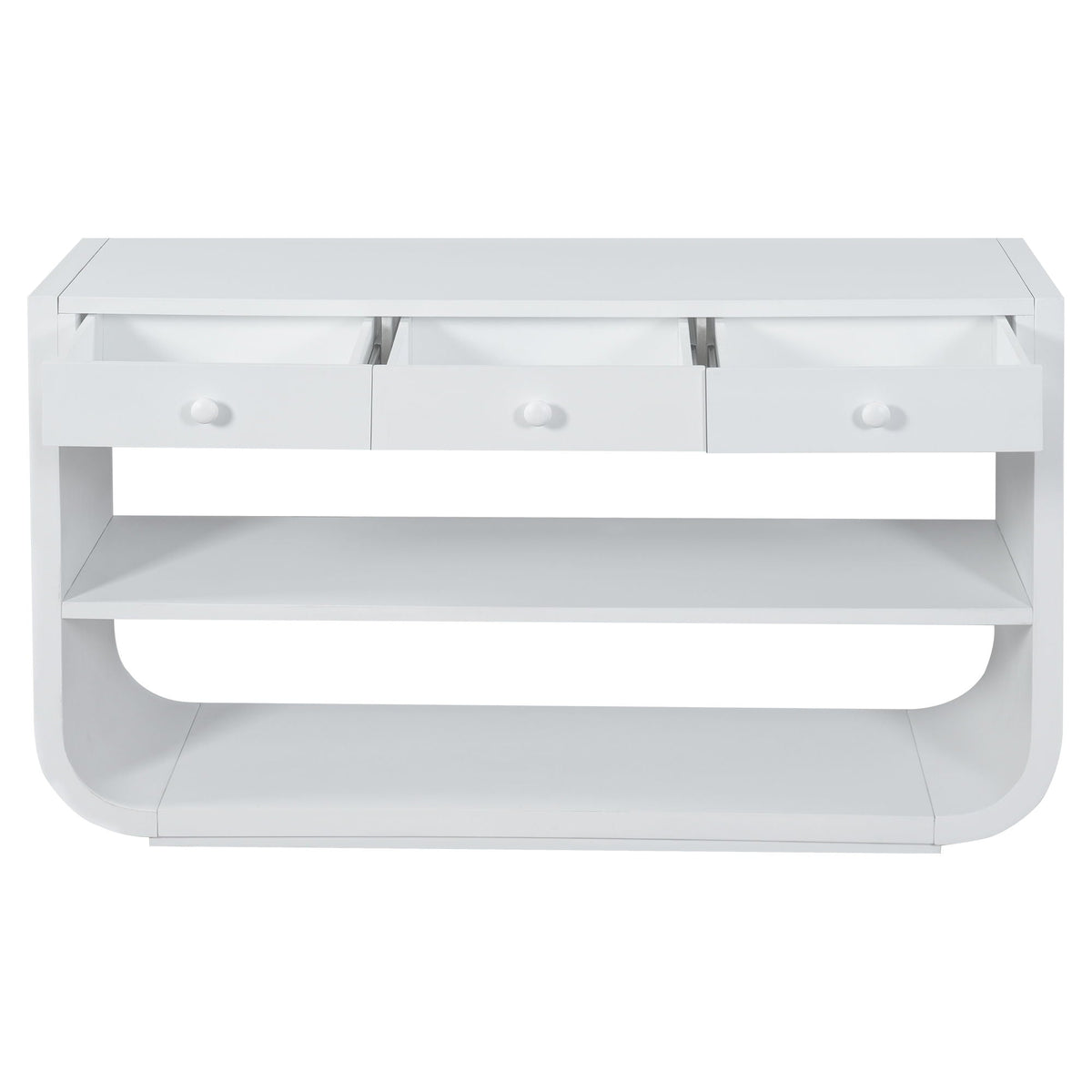 Console Table With 3 Soft Close Drawers & 2 Open Shelves
