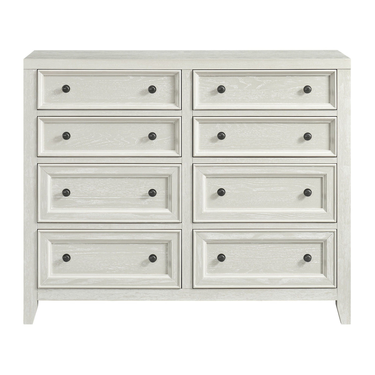 8 Drawer Dresser With Framed Fronts And Smooth Metal Glides